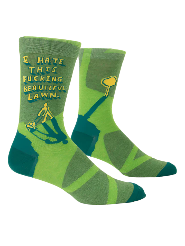 I Hate This Beautiful Fucking Lawn Men's Socks