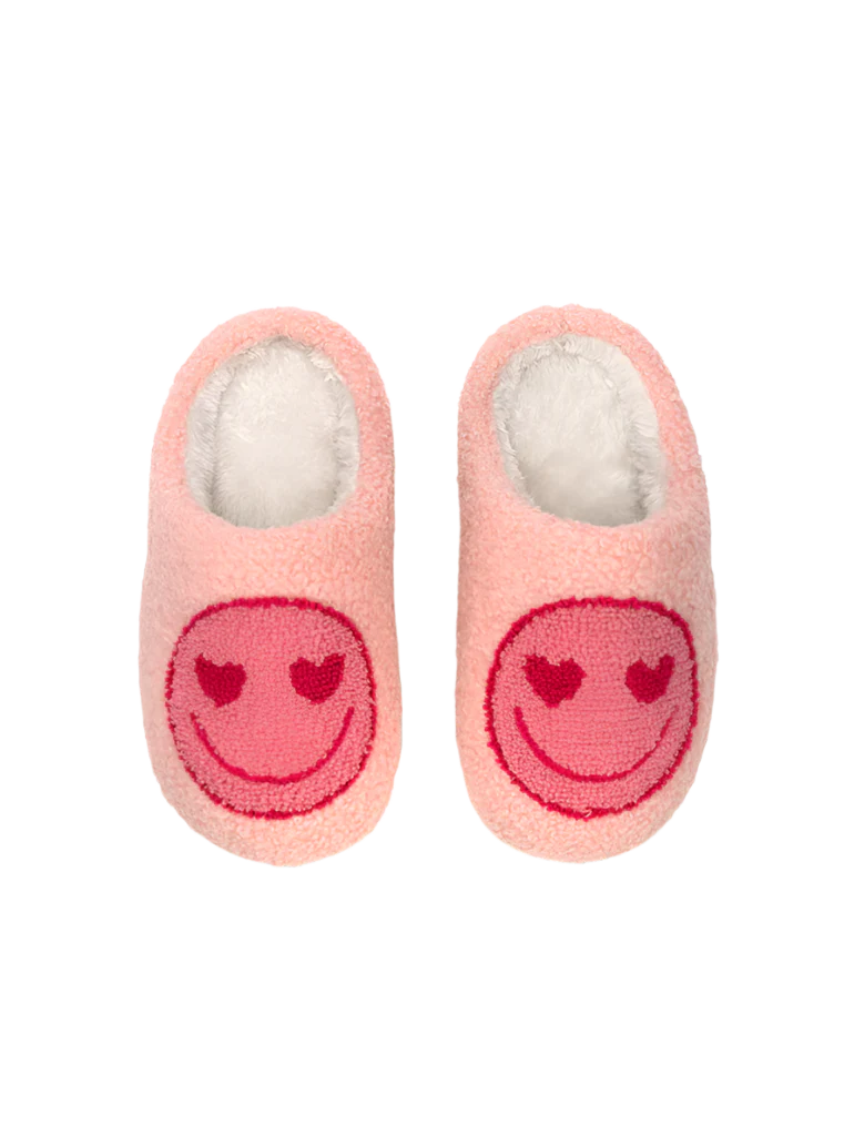 Kids Pink Happy Slippers