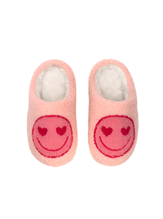 Kids Pink Happy Slippers